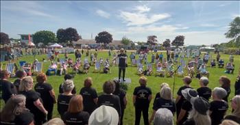 <p>Sing and dance along with this choir&rsquo;s delightful cover of Stevie Wonder&rsquo;s &ldquo;For Once in My Life.&rdquo; <a href="https://rockchoir.com/what-is-rock-choir/">Rock Choir</a> is the group, and they are super fun to hear and watch as they sing Stevie&rsquo;s hit song. <a href="https://www.adampwhite.com/westgrandblog/2021/4/29/a-life-story-retold">Written in 1965</a> by Ron Miller and Orlando Murden, the song was recorded by several artists before Stevie Wonder recorded it in 1967.&nbsp;</p>

<p><a href="https://en.wikipedia.org/wiki/For_Once_in_My_Life">His version</a>, quite different from the slow ballad original, has become the one we all know and love. Mr. Wonder&rsquo;s single was released over a year after being recorded because Berry Gordy didn&rsquo;t like the upbeat rendition. Boy, we&rsquo;re sure glad it was finally shared with the world!</p>

<p>Rock Choir is the United Kingdom&rsquo;s &ldquo;leading contemporary award-winning choir experience.&rdquo; Members are not required to audition or to know how to read music to join. For those who love to sing pop and contemporary songs, Rock Choir allows members to be as involved as much or as little as they like. Rock Choir&rsquo;s website promises that the RC experience is &ldquo;all about singing, fun, your local community, friendship and life-changing experiences!&rdquo; That sounds pretty sweet! And they do as well!</p>

<p>Performing here at the Malvern Spring Show, these ladies probably recall &ldquo;For Once in My Life&rdquo; at the height of its popularity when they were little girls. Together and under the direction of their animated and skilled director, they sound more like professionals than amateurs just having a great time. They do seem to be having a blast!</p>

<p>They start with clapping, stepping, and swaying forward and back to the music, but they change things up at the 30-second mark. Standing in place now, the group gives Stevie Wonder&rsquo;s version a show choir twist. By 45 seconds, the gals have pivoted back to front, stepping and swaying side-to-side. At 1:10, the left side of the group finishes their backup vocals with a lovely flourish; their choreography is signaled by their energetic leader.</p>

<p>At 1:30, the group cuts loose with some freestyle dancing, but they&rsquo;re back in formation by 1:48. The sun is shining, the song is peppy, the performance is entertaining, and the audience is happy, offering an appreciative round of applause at the conclusion of the song.</p>

<p>For those on the other side of the pond, interested parties can check out a local Rock Choir by scheduling a &ldquo;taster.&rdquo; There are <a href="https://roundandabout.co.uk/round-and-about/musical-stars-rock-choir/">over 33,000 members in 400 different community choirs</a> in the UK!</p>

<p><em>&ldquo;Worship the Lord with gladness; come before him with joyful songs.&rdquo; <strong><a href="https://www.godtube.com/bible/psalms/100-2">Psalms 100:2</a></strong></em></p>
