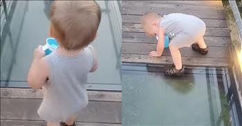 <p>A toddler had a hilarious and priceless reaction to a glass bridge. The youngster was taking no chances and proceeded with caution. Watch the video to see how the young man reacted when he came across a glass bridge. You&rsquo;ll likely find yourself doubled over with laughter, gasping for air.</p>

<p>Everyone has something that scares them. Quite often, it isn&rsquo;t just one but multiple things that evoke a sense of fear, uneasiness and foreboding. Fear, while typically portrayed negatively, isn&rsquo;t always 100 percent a bad thing. Being afraid of something is often a protective measure, slowing us down to stop and consider the potential outcomes of an action or decision.</p>

<p>Because everyone is an individual created by God, we will and do have different things that cause us to fear. Some people may have a fear of death, public speaking, heights (me included) and blood (again, me included). When we are forced to confront or find ourselves in situations where these fears start bubbling to the surface, we all have ways of reacting and responding.</p>

<p><a href="https://www.youtube.com/shorts/zmvcKBMwwbY">A hilarious clip posted on social media</a> shows how one young man responded when he encountered a situation that gave him pause and caused him some uneasiness. In the video, the young man enjoys a pleasant stroll with his cup securely in hand. But moments into the clip, he slows down considerably.</p>

<p>The toddler notices something is different. He sees that the surface he is about to walk on has changed. It is now glass instead of the firm, sturdy and structurally sound wood underneath his feet. His reaction to the situation is hilarious and, to many people, likely wholly understandable.</p>

<p>Right before he steps onto the glass part of the bridge, he stops and momentarily turns back. He is assessing the situation when he starts to crouch down and slowly puts one foot and the other on the glass portion of the bridge.</p>

<p>The video ends with the little guy stopping, slowly removing his feet from the glass part of the bridge, and walking in the other direction.</p>

<p><em><strong><a href="https://www.godtube.com/bible/isaiah/41-10">Isaiah 41:10</a></strong> &ldquo;Have no fear, for I am with you; do not be looking about in trouble, for I am your God; I will give you strength, yes, I will be your helper; yes, my true right hand will be your support.&rdquo;</em></p>
