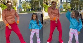 <p>A father-daughter duo nails a &ldquo;Stayin&rsquo; Alive&rdquo; lip sync. The talented pair showed off some of their best moves while faux singing the beloved Disco class from the Bee Gees. Watch the video to see their dazzling dance steps and flashy and bright outfits.</p>

<p>Disco is arguably the most polarizing genre of music. Try to think of another kind of music that brings about more potent, more divisive opinions than Disco. You cannot do it; it&rsquo;s impossible to come up with any other music that is so deeply loved or hated.</p>

<p>Some people really like that style of music, moving and grooving to tunes by artists like Donna Summer, The Village People, Gloria Gaynor, KC and The Sunshine Band. On the other hand, many individuals despise that sound, believing it to be beneath them, thinking it&rsquo;s not even really music. Also, the outrageous, bright, shiny clothing associated closely with the Disco era probably doesn&rsquo;t help it earn any fans.</p>

<p>Whether you love Disco or hate it with every fiber of your being, you likely still enjoy &ldquo;Stayin&rsquo; Alive&rdquo; by the Bee Gees. That song transcends the Disco genre. It&rsquo;s one of the most popular songs of all time. It&rsquo;s heard in countless commercials, television shows and movies.</p>

<p>Now, the song is also heard in a <a href="https://www.youtube.com/shorts/zm2f_vXbzWA">Ben and Zara lip-sync video</a>. The father-daughter duo put on a hilarious show while mouthing the words to the Bee Gees hit. In addition to adding to some hilarity while pretending to sing those well-known lyrics, Ben and Zara also bust out some pretty wild threads.</p>

<p>About halfway through the short clip, the father and daughter strut down a street while wearing bellbottoms and bright-colored shirts with airplane collars. Of course, their synchronized moves are reminiscent of John Travolta gliding down the sidewalk in the opening moments of &ldquo;Saturday Night Fever&rdquo; as &ldquo;Stayin&rsquo; Alive&rdquo; plays.</p>

<p><em><strong><a href="https://www.godtube.com/bible/psalms/149-3">Psalm 149:3</a></strong> &ldquo;Let them praise his name in the dance: let them make melody to him with instruments of brass and corded instruments of music.&rdquo;</em></p>
