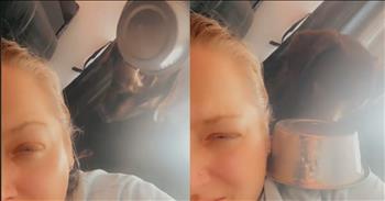 <p>A pup has a hilarious tactic to get its owner up and out of bed. The canine&rsquo;s method of getting what it wants is also a little violent but is likely 100 percent effective. Watch the short but hilarious video to see and hear what the animal does to help give its owner that little push out of bed.</p>

<p>Animals are special, unique and often adorable creatures. They make for wonderful friends and companions. Those cute, furry, four-legged critters are some of the most loving, loyal and dependable beings you&rsquo;ll encounter on Earth. Every pet owner will, without a doubt, wholeheartedly agree with all the above statements.</p>

<p>However, animals are also reasonably intelligent, much more than they are often given credit for. Dogs and cats can and do pick up on our habits and routines, learning what we are likely to do and when. Additionally, those four-legged creatures figure out ways to get what they want, especially if it means disrupting our routines and habits to get it.</p>

<p><a href="https://www.tiktok.com/@katieschafer8/video/7464798459820821802">In a clip posted on social media</a>, a woman shows the hilarious and somewhat violent way her canine chooses to wake her up. Thankfully, in the clip, the woman is already awake and not in a dead sleep when the animal does its thing.</p>

<p>The woman is lying in bed as her black lab climbs into her bed behind her. But the animal does not arrive empty-handed. Held securely in its mouth, the dog carries what is most likely its food bowl. Once the dog has made its way into the woman&rsquo;s bed, the dog throws its head back and then, as it comes forward, releases the bowl, letting it hit her in the head.</p>

<p>The animal wants her to get up out of bed and likely wants to be fed. The message was received loudly and clearly; you would not have to tell or hit me twice.</p>

<p><em><strong><a href="https://www.godtube.com/bible/genesis/1-21">Genesis 1:21</a></strong> &ldquo;And God created great whales, and every living creature that moves, which the waters brought forth abundantly, after their kind, and every winged fowl after his kind: and God saw that it was good.&rdquo;</em></p>
