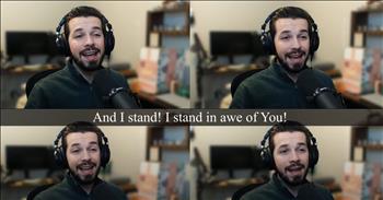 <p>This man&rsquo;s beautiful a cappella rendition of &lsquo;I Stand In Awe of You&rsquo; will give you chills. Andrew Martin has done it again! He took an old hymn and breathed new life into it, and you would be disappointed. He sang the sounds of bass, tenor, alto, and soprano perfectly. Then he layered the videos over the top of each other, and you can&rsquo;t help but think you&rsquo;re listening to a choir perform. Instead, it&rsquo;s just one man.&nbsp;</p>

<p>&lsquo;You are beautiful beyond description,<br />
Too marvelous for words<br />
Too wonderful for comprehension,<br />
Like nothing ever seen or heard.&rsquo;</p>

<p>It&rsquo;s hard to believe it&rsquo;s only one man singing. Andrew&rsquo;s voice, resonated through the lyrics of the hymn, echoed the heart of the worship song. The <a href="https://www.youtube.com/watch?v=96-lXIkmH6k">words</a>, &ldquo;You are beautiful beyond description, too marvelous for words&rdquo; filled the air, and I felt my own heart resonate with the truth of those words.&nbsp;</p>

<p>How often do we get caught up in the daily busyness of life? When we&rsquo;re so busy getting to work taking care of the family, we tend to ignore the quiet longing in our soul to connect with just how magnificent our Creator truly is. Yet, during this song, I was reminded of God&rsquo;s beauty and wonder&mdash;beyond comprehension, more glorious than we can describe.</p>

<p>&lsquo;And I stand, I stand in awe of You.<br />
I stand, I stand in awe of You.<br />
Holy God to whom all praise is due,<br />
I stand in awe of You.&rsquo;</p>

<p>So, in the quiet moments, when you pause to reflect on the goodness and beauty of God, let your heart stand in awe. Let the sound of Andrew Martin&rsquo;s beautiful voice serve as a reminder that no matter how busy we are or whatever may be happening in our lives, we can still stand in awe of the Holy One.</p>

<p>Isn't that what true worship is? Standing before our Creator, acknowledging His greatness, and allowing ourselves to be moved by the beauty of His presence&mdash;knowing that He is both beyond comprehension and ever so near. And in that space, we are forever changed.</p>

<p>Take a moment today as you listen to this song&mdash;close your eyes, breathe deeply, and stand in awe. He is worthy of every breath.</p>

<p><em><strong><a href="https://www.godtube.com/bible/psalms/8-1">Psalm 8:1</a></strong> "O Lord, our Lord, how majestic is Your name in all the earth! You have set Your glory above the heavens."</em></p>
