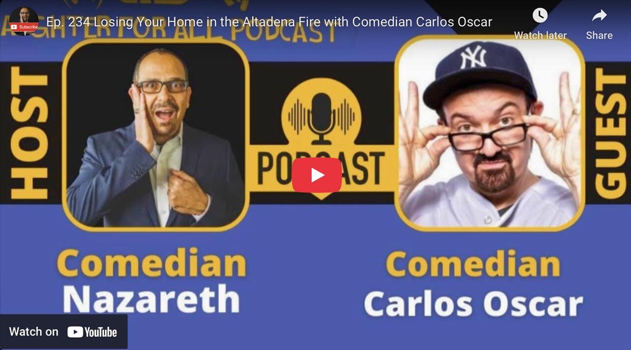 <p>Comedian Nazareth Interviews Comedian Carlos Oscar who lost his home in the Altadena Fire few weeks ago.</p>
