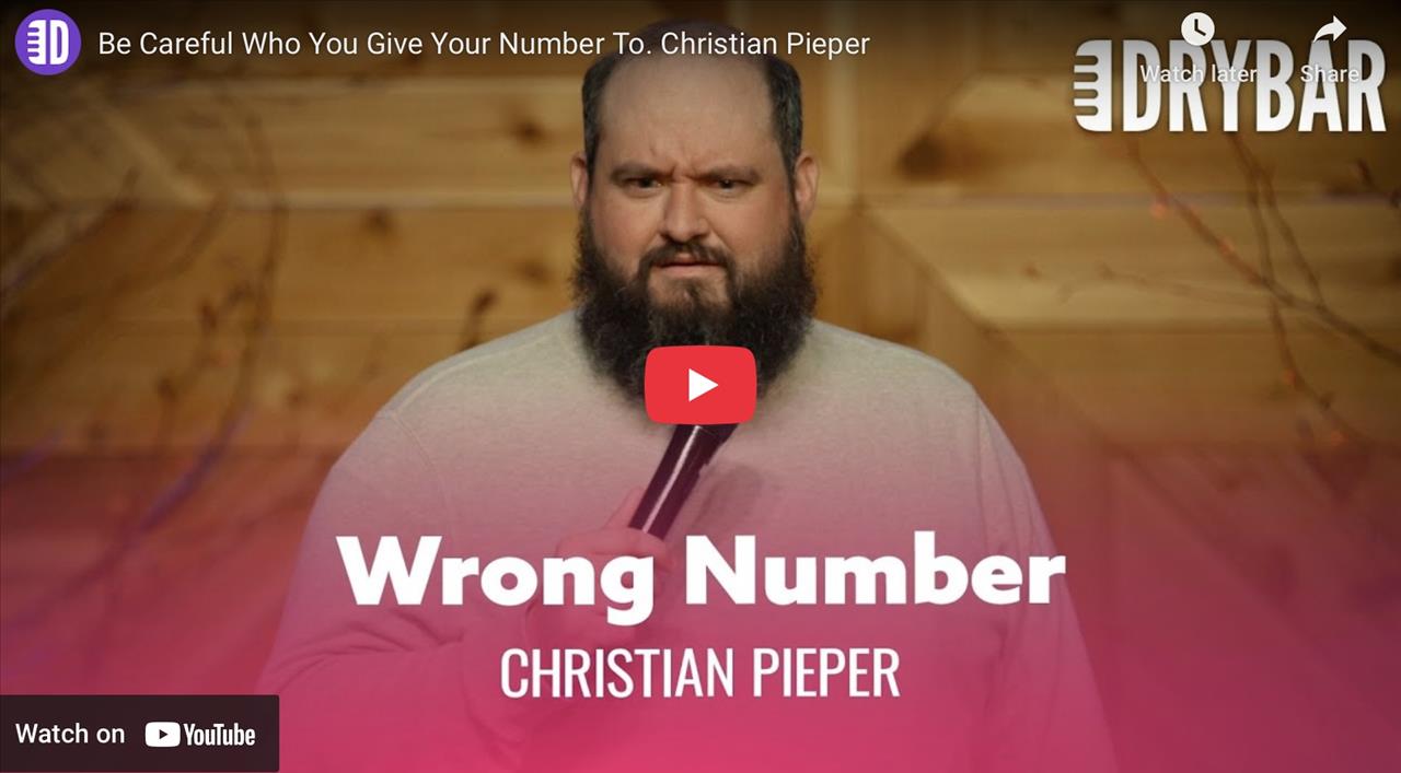 <p>Be careful who you give your number to, because you might end up texting Christian Pieper and have no idea. In this clip from his first Dry Bar Comedy special Christian Pieper tells the story of getting a mans number from a waitress and the hilarity that ensues.</p>
