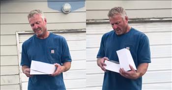 <p>One dad received a belated birthday gift that rendered him speechless, unable to express what he was feeling at that moment. When he first laid eyes on the first, he stumbled a little and was nearly knocked off his feet by his daughter&rsquo;s gift. Watch the short but sweet clip to see the life-changing gift the young woman gave her father.</p>

<p>Children are, without a doubt, one of life&rsquo;s greatest blessings. They are indeed a gift from the Lord above and should be treated as such. Children add so much happiness and joy to every household. There is nothing like being a parent, as children will change your life for the better in every way.</p>

<p>Even before the child arrives, they still bring about much joy, happiness and celebration as people excitedly and anxiously await them. People throw baby showers where the expectant mother is &ldquo;showered&rdquo; with gifts and necessities for the little one. Additionally, people even hold entire get-togethers where they, often through some elaborate means, reveal the baby&rsquo;s gender.</p>

<p>However, nothing beats the moment when a mother and a father learn that they will be grandparents. These moments are typically filled with tears, shouting, jumping for joy and so much love.&nbsp;</p>

<p><a href="https://www.tiktok.com/@klwack/video/7473313956858252575">One clip posted on social media</a> shows how one father was stunned into silence after finding out that his daughter was pregnant. The video begins with the father standing in the middle of the screen, holding a white box. He mentions that initially, he was scared because he thought he would receive a puppy.</p>

<p>Once he opens the lid slightly, he is rendered speechless and appears to nearly pass out. He&rsquo;s so overwhelmed by what he sees that he must sit down to process what he&rsquo;s just uncovered. His wife is completely confused and asks repeatedly about the contents of the box.</p>

<p>It was then revealed that sonogram photos were inside the white cardboard box. Mom starts jumping and shouting for joy when she figures it out.</p>

<p>That baby is getting blessed with a beautiful, happy and loving family.</p>

<p><em><strong><a href="https://www.godtube.com/bible/proverbs/17-6">Proverbs 17:6</a></strong> &ldquo;Children&rsquo;s children are the crown of old men, and the glory of children is their fathers.&rdquo;</em></p>
