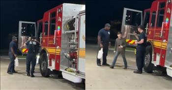 <p>An act of kindness from firefighters made one 11-year-old&rsquo;s day. The young man absolutely could not believe what the first responders let him do, and his overjoyed reaction said it all. Watch the short but powerful video to see what the firefighters did that made an 11-year-old child&rsquo;s day.</p>

<p>Kindness and love are in short supply in this world. That is abundantly clear nearly everywhere we look. The news is full of stories about people doing awful, horrible and horrendous things to one another. Popular social media platforms are full of some of the most hateful, profane and vile things you&rsquo;ll ever read.</p>

<p>At times, it seems we live in a dog-eat-dog world and everyone is out for themselves and couldn&rsquo;t care less about their neighbor. But then there are times when people treat one another with unexpected love and kindness, and it restores our faith in humanity, at least momentarily.</p>

<p>A <a href="https://www.tiktok.com/@themosleymess/video/7487638015473437994">clip posted on social media</a> captures one instance in which someone responded to a stranger with kindness, understanding and gentleness. The video is of a young man who has always wanted to honk a firetruck&#39;s horn. While at a gas station, the 11-year-old sees what might be a chance to make his dream a reality.</p>

<p>The young man is overjoyed at the sight of a nearby firetruck and literally jumps up and down. He mentioned that he talked to someone associated with the firemen, who told him that he could wait for the firemen and ask if he could honk the emergency vehicle&rsquo;s horn.</p>

<p>About halfway through the minute-long video, the young man approaches two firefighters and makes his request. He&rsquo;s walking with them toward the front of the vehicle, and the horn sounds moments later.</p>

<p>The little guy had the biggest smile once he got back in the car. The firemen could have responded angrily and totally dismissed the young man, but instead, they let him do something he&rsquo;d wanted to do his entire life.</p>

<p><em><strong><a href="https://www.godtube.com/bible/ephesians/4-32">Ephesians 4:32</a></strong> &ldquo;And be kind to one another, tenderhearted, forgiving each other, just as God also in Christ forgave you.&rdquo;</em></p>

