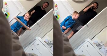 <p>A little one&rsquo;s less-than-delicate handling of one mom&rsquo;s Mother&rsquo;s Day gift is comedy gold. The young man probably could have been a little bit gentler in his approach to his mom&rsquo;s gift. Watch the short but hilarious clip to see how the young man delivered the Mother&rsquo;s Day gift to his mom.</p>

<p>Mothers are a special group of people. Those special women deserve a day to be honored and recognized. Truthfully, they should get more than just one day when they are showered with love and appreciation. Moms are loving, gentle, and kind and seem to have an endless supply of patience.</p>

<p>Additionally, as most mothers will likely tell you, having a sense of humor doesn't hurt. This is especially true when dealing with little ones who are likely to say or do anything. Sometimes in life, there are situations when all you can do is step back and laugh. That&rsquo;s all that one mother could do after her child delivered her Mother&rsquo;s Day gift.</p>

<p><a href="https://www.tiktok.com/@magentaalee/video/7487889764692118806">In the clip posted on social media</a>, the young man enters his mom&rsquo;s room carrying her &ldquo;fragile&rdquo; gift. He hits the package on the doorframe as he walks through the doorway. Mom, who is lying in bed, can only laugh at her youngster.</p>

<p>But that isn&rsquo;t all.</p>

<p>Once the child enters the room, he says, &ldquo;Happy Mother&rsquo;s Day,&rdquo; and promptly drops the gift on the ground. It makes a horrible sound, like something had just broken and been shattered to pieces. Mom can&rsquo;t stop laughing even though her son handled a package worse than FedEx.</p>

<p>If there were any worries that Mom had received a broken gift, she put those fears to rest. The text in the middle of the screen mentions that she confirmed that the gift did not break despite her son&rsquo;s rough delivery method.</p>

<p><em><strong><a href="https://www.godtube.com/bible/psalms/127-3">Psalms 127:3</a></strong> &nbsp;&ldquo;See, sons are a heritage from the Lord; the fruit of the body is his reward.&rdquo;</em></p>

