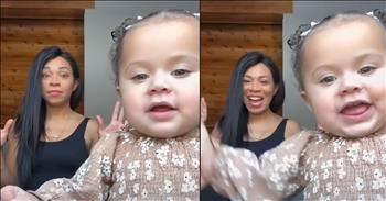 <p>A mom and baby play a sweet game that is too cute to miss. The pair played a simple but adorable game that put a smile on both of their faces. Watch the short but precious clip to see the moment that is too cute not to watch.</p>

<p>Children are only little for a short time, as parents know all too well. Those little ones are constantly moving, learning and growing. Most parents would likely give anything in the world to return to a time when their children were little, even for a few moments.</p>

<p>Blink, and their childhood is over. Do it again, and they are packing up the car and pulling out of the driveway, ready to start their own life. That&rsquo;s why parents must take every opportunity to make memories with their children. Those times are fleeting, and you&rsquo;ll never get them back once they are gone.</p>

<p><a href="https://www.youtube.com/shorts/72lypXnuMKI">A clip posted on YouTube</a> shows a mother and her young daughter making memories by playing an adorable game. The child sits near the camera in the video while the mother sits a few feet behind her daughter. The mother-daughter duo then goes on to play a dancing/moving-type game.</p>

<p>As children so often want to do, the child is in control and calls the shots. The child and the mother will dance around for a few seconds, and the little girl unexpectedly yells, &ldquo;Stop.&rdquo; Both mother and daughter then must freeze in whatever position they are in at the time.</p>

<p>It doesn&rsquo;t appear to be a complicated game, with only one rule &ndash; one must stop when that word is blurted out. However, it&rsquo;s unclear how one wins or how points are scored. But that does not matter. What matters is that a mother and daughter enjoy each other&rsquo;s company while making memories.</p>

<p><em><strong><a href="https://www.godtube.com/bible/ephesians/6-4">Ephesians 6:4</a></strong> &ldquo;And, you fathers, do not make your children angry: but give them training in the teaching and fear of the Lord.&rdquo;</em></p>
