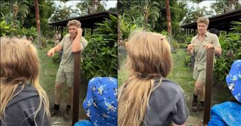 <p>Robert Irwin&rsquo;s sweet response to a child&rsquo;s unexpected question will melt your heart. The animal enthusiast and conservationist likely did not see this question coming, but he had a heartwarming answer. Watch the short but sweet clip to hear Robert&rsquo;s moving and powerful answer to a child&rsquo;s inquiry.</p>

<p>No one knows with 100 percent certainty what life will bring from one moment to the next. Yes, we have a vague idea of what to expect and what might be coming our way. But if someone thinks they know exactly what will happen in the future, they are either lying, crazy or likely a little of both.</p>

<p>Because life is a long series of unexpected events, it&rsquo;s nice to be good on your feet. Knowing how to improvise and change things on the spot will help in nearly every facet of life. Improvisation is a skill that is especially helpful when interacting with and dealing with children. You never know what they may say or do.&nbsp;</p>

<p>In a <a href="https://www.tiktok.com/@taywahh/video/7490528018025303314">clip posted on social media</a>, Robert was giving a demonstration of some kind in the question-and-answer portion of his presentation. He announces he has time for one more question and calls upon a little girl. He did not see her question coming at all.</p>

<p>&ldquo;How did you get so brave?&rdquo; the little girl asks.</p>

<p>Several people react to the youngster&rsquo;s sweet question. But it&rsquo;s Robert&rsquo;s answer that is perhaps even sweeter.</p>

<p>&ldquo;That is very sweet, thank you,&rdquo; Robert says. &ldquo;That&rsquo;s a very good question. Well, you know what? I think I&rsquo;ve got a really good family around me. They help to really lift me up. They make me feel very proud at what I do. And you know, the thing is, there&rsquo;s a difference between bravery and being afraid. I&rsquo;m afraid all the time, all the time, and that&rsquo;s OK. All the time, and when I jump in with a crocodile, I&rsquo;m afraid. It&rsquo;s a little bit scary, but the most important thing is how you respond to that fear. And the people you keep around you help to lift you up and keep you brave and courageous. That&rsquo;s what it&rsquo;s all about.&rdquo;</p>

<p><em><strong><a href="https://www.godtube.com/bible/2-timothy/1-7">2 Timothy 1:7</a></strong> &ldquo;For God did not give us a spirit of fear, but of power and of love and of self-control.&rdquo;</em></p>

