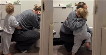 <p>A young child&rsquo;s adorable act of kindness comforts his mother, who was battling morning sickness. The little guy&rsquo;s surprising move shows how much he loves and cares for his mother and will likely be the cutest thing you&rsquo;ll see today. Watch the short but precious clip to see what the child did to comfort his mother.</p>

<p>Children are a wonderful gift from the Lord above. Whenever a couple first learns they are expecting, there is much joy, happiness and even a few tears. The happiness only multiplies as more and more people become aware of the little set to make their arrival in a matter of months.</p>

<p>As much joy and happiness as there is from learning that a child is on the way, there are also some side effects that can and typically do come from being pregnant. One of the most common is morning sickness. Any woman who has ever been pregnant likely knows this all too well.</p>

<p><a href="https://www.instagram.com/reel/DFbMZCnsTeb/">A clip posted on social media</a> shows a woman crouched down next to a toilet. Text in the middle of the screen explains that she is pregnant and has been experiencing terrible morning sickness. She has been throwing up nonstop, the text reads. As the woman is in front of the toilet, a youngster comes up behind her and offers comfort.</p>

<p>The text also explains that the woman&rsquo;s husband has &ldquo;taught my son to rub my back when I start to get sick.&rdquo; That&rsquo;s precisely what the little one does. He lifts the back of his mother&rsquo;s shirt and rubs her back. It&rsquo;s a beautiful, unexpected act of love and kindness.</p>

<p>The child sees his mother in distress and discomfort, and wants to do whatever he can to help his mother. It&rsquo;s a chance for him to be there for his mother. How sweet!</p>

<p><em><strong><a href="https://www.godtube.com/bible/philippians/2-4">Philippians 2:4</a></strong> &ldquo;Not looking everyone to his private good, but keeping in mind the things of others.&rdquo;</em></p>
