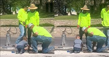 <p>A pair of tiny hands pitched in with a construction crew in an adorable moment. The crew, while working on trying to fix a problem on a highway, got some extra help. Watch the short but sweet clip to witness the heartwarming moment.</p>

<p>Everyone wants to be where they fit in, are accepted and feel like their contribution to the group matters. One of the worst things in the world is to be excluded, cast out and thrown aside. That is likely a significant reason many people feel lonely and forgotten today. At some point, they were likely ridiculed or mocked and cast out from the rest of the group.</p>

<p>That would be painful and could significantly impact someone for the rest of their life. That&rsquo;s why it&rsquo;s so important to always try to include as many people as possible. We can never be sure how someone will react to being excluded or how it will affect them.</p>

<p><a href="https://www.tiktok.com/@abigalevanlanen/video/7496174582693481771">In a clip posted on social media</a>, a group of construction workers did exactly that for one young man. They made sure to include him while they were working on the road. The video shows the child appearing to help smooth out some newly laid pavement as two crew members closely supervise the youngest member of their crew.</p>

<p>The text near the bottom of the screen explains how the scene came about and how long the young man will likely remember their kindness.</p>

<p>&ldquo;To the gentleman that called him over to help..he will talk about this for years,&rdquo; the text reads.</p>

<p>Making sure to include someone does not require much time or effort. Those men could have simply disregarded and ignored the little guy, but they did not. Instead, they went out of their way to include him and to make him feel special. It was a simple act of kindness that can and likely will have a significant impact on him for years to come.</p>

<p>Romans 15:7 &ldquo;Therefore accept one another, even as Christ also accepted you, to the glory of God.&rdquo;</p>
