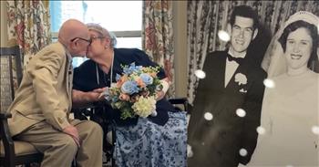 <p>Love and devotion were fully displayed when a couple renewed their vows after 71 beautiful years. The elderly pair, with their sweet ceremony, showed they are still deeply in love, committed and wholly devoted to one another. Watch the short but tear-jerking clip to see the two renew their vows and hear a little about this couple who have been together for over 70 years.</p>

<p>Marriage is not easy, but that is always the case when something is worth the effort. Like in every relationship, there are bumps all along the way in a marriage&mdash;disagreements and heated arguments are bound to happen. Anyone who says otherwise is either a liar or has never been married. There is no such thing as a perfect marriage.</p>

<p>However, a marriage between two committed and wholly devoted people who love one another can withstand those intense, heated disagreements. As the Bible says in 1 Corinthians, love is patient, kind, not easily angered and keeps no record of wrong, among other things. Love never fails.</p>

<p><a href="https://www.youtube.com/watch?v=LMaam6cjlwA">A clip posted on YouTube</a> shows a couple who is an excellent example of how love is described in 1 Corinthians chapter 13. Albert Love and Kathleen Hart have been married for over 70 years and undoubtedly have had their fair share of disagreements and tiffs. But they have weathered those storms, remained together, and recently upped their commitment to one another as they renewed their wedding vows on their 71st anniversary at their nursing home.</p>

<p>While holding hands with her dearly beloved husband, Albert, Kathleen said the couple had a very specific and sweet reason for renewing their wedding vows.</p>

<p>&ldquo;We&rsquo;ve been married a long time, and our kids weren&rsquo;t there for our first wedding, so we decided to do it again for them,&rdquo; she said.</p>

<p>The clip mentions that the pastor who officiated their renewal ceremony was their son.</p>

<p><em><strong><a href="https://www.godtube.com/bible/1-corinthians/16-14">1 Corinthians 16:14</a></strong> &ldquo;Let all you do be done in love.&rdquo;</em></p>
