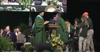 <p>One young woman&rsquo;s unexpected graduation moment leaves the crowd cheering. She displayed resilience and strength of character as she made her way to receive her diploma. Watch the short and powerful clip to see what she did that will likely have you wiping away a tear or two from your eyes.</p>

<p>Life is a long series of unexpected events. Some will be good, happy occasions and reasons to celebrate, where you&rsquo;ll experience life&rsquo;s mountaintop. However, unfortunately, with other instances, you&rsquo;ll experience the valleys, the lowest of lows. Those situations will be marked by pain, agony and heartbreak.</p>

<p>While we often cannot control or predict what will happen, we have power over our response and reaction. When life becomes unbearable and overwhelming, we can quit and declare ourselves defeated or soldier on, doing what we can to make the best of the situation. <a href="https://www.youtube.com/watch?v=cDjsycjKxnM">In a clip posted on YouTube</a>, a recent George Mason graduate, Samantha Lewis, refused to quit, continuing when she encountered devastating, overwhelming circumstances.</p>

<p>She came down with a rare neurological condition, causing her to lose feeling in both legs, basically leaving her paralyzed. However, although it would have been much easier, Samantha refused to give up. She continued with her studies, taking six classes simultaneously while she went through months of physical therapy. The video explains that she had to learn to walk again.</p>

<p>&ldquo;I&rsquo;m going to try my best because I can&rsquo;t give up without trying first,&rdquo; Samantha said.</p>

<p>Eventually, graduation day arrived, and Samantha appeared on stage in a wheelchair. Still, she did something no one saw coming: She stood up and walked across the stage to receive her diploma, and as she did that, the noise level was deafening.</p>

<p>&ldquo;What inspires people who you become despite what you&rsquo;ve been through,&rdquo; Samantha said.</p>

<p><em><strong><a href="https://www.godtube.com/bible/james/1-12">James 1:12</a></strong> &ldquo;There is a blessing on the man who undergoes testing; because, if he has God&rsquo;s&nbsp;approval, he will be given the crown of life, which the Lord has said he will give to those who have love for him.&rdquo;</em></p>
