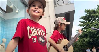 <p>Check out this bright young talent as he performs &lsquo;<a href="https://en.wikipedia.org/wiki/Stand_by_Me_(Ben_E._King_song)">Stand by Me</a>&rsquo; on guitar. Leonardo Patrick, an 8-year-old virtuoso from Manchester, England, strums in the streets, and his guitar gifts will knock your socks off! &nbsp;</p>

<p>Leonardo is joined by his brother, who looks to be younger than he. Brother doesn&rsquo;t play or sing, but he stands&mdash;sorta&mdash;and supports his brother throughout the song. Leonardo doesn&rsquo;t appear to lack confidence, but having his brother next to him totally makes sense for this tune!</p>

<p>The two wear t-shirts, matching caps and sneakers, and jeans. <a href="https://en.everybodywiki.com/Twinzz">Twinzz</a>, by the way, is a UK-based fashion brand specializing in headwear, premium apparel, and activewear. They are adorable; however, the way they present themselves to the masses on a busy day in a big city is not the real story!</p>

<p>Here, Leonardo plays &lsquo;Stand by Me&rsquo;, a 1961 hit sung by Ben E. King. The perennial favorite may very well have been originally recorded before either of Leonardo&rsquo;s parents (or even his grandparents) were born! He has performed &lsquo;Layla&rsquo; by Eric Clapton, &lsquo;Toto&rsquo; by Africa, &lsquo;Have You Ever Seen the Rain&rsquo; by Creedence Clearwater Revival, &lsquo;I Shot the Sheriff&rsquo; by Bob Marley, and &lsquo;Sweet Child O&rsquo; Mine&rsquo; by Guns &lsquo;N Roses, among many others. Sweet!&nbsp;</p>

<p>Leonardo&rsquo;s fans love hearing the young boy play classics from multiple decades; there are 243,000 of those fans subscribing to his YouTube channel, which, of course, is managed by his parents. This number is particularly impressive when you consider that <a href="https://www.themusicman.uk/8-year-old-prodigy-stuns-shoppers/">he only began uploading videos in May, 2024</a>!&nbsp;</p>

<p>Often adding his own touches and twists to the songs he plays, Leonardo adds to this one about 30 seconds of Sting&rsquo;s &lsquo;Every Breath You Take,&rsquo; starting at 1:00. This kid is amazing! <a href="https://scoop.upworthy.com/7-year-old-guitar-prodigys-rendition-of-sweet-child-o-mine-618375-618375-618375-618375-618375-618375">Words like</a> &lsquo;prodigy&rsquo;and &lsquo;superhuman talent&rsquo; and &lsquo;miraculous fingers&rsquo; have been used to describe Leonardo&rsquo;s gifts. &nbsp;</p>

<p>Since hashtags are important, notice #fibonacci. &nbsp;<a href="https://scoop.upworthy.com/7-year-old-guitar-prodigys-rendition-of-sweet-child-o-mine-618375-618375-618375-618375-618375-618375">At one time</a>, Leonardo went by @leonardo_fibonaccipatrick2226 on Instagram. This account no longer exists, and Leonardo&rsquo;s current instragram just includes his first and last names. But one wonders&hellip; Is Fibonacci Leonardo&rsquo;s middle name or is it a reference to the <a href="https://www.8notes.com/school/lessons/all/music-fibonacci-series-and-the-golden-mean.asp">Fibonacci Sequence</a>, uncovered by Leonardo Bonacci? Leonardo Bonacci, nicknamed &lsquo;Fibonacci&rsquo; identified an almost-magical numerical pattern that has sometimes been applied to music.&nbsp;</p>

<p>Astute Commenter @ScottT-x1s wrote, &lsquo;You sneaked back out on the street without warning and knocked this right out of the park with Feeling, Fantastic Finger work, and Fibonacci...standing by you. Excellent Leonardo on so many levels. Loved that arrangement, original, I'm sure.&rsquo;</p>

<p>Magical or miraculous, Leonardo Patrick has been blessed with an uncommon talent. We look forward to hearing much more from this young man!</p>

<p><em>&ldquo;Each of you should use whatever gift you have received to serve others, as faithful stewards of God&rsquo;s grace in its various forms.&rdquo; <strong><a href="https://www.godtube.com/bible/1-peter/4-10">1 Peter 4:10</a></strong></em></p>
