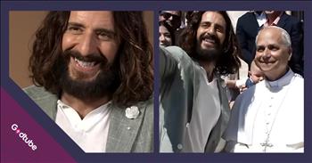 <p>Pope Leo XIV welcomed Jonathan Roumie and other &ldquo;The Chosen&rdquo; cast members during a meeting in Vatican City. During the powerful encounter, Jonathan says he immediately spotted kindness and charity in the new pope. Watch the short but powerful clip to hear more about Jonathan&rsquo;s meeting and the hilarious and unexpected gifts he brought for the pope.</p>

<p>&ldquo;The Chosen,&rdquo; the television series depicting the life and teachings of Jesus Christ, the world&#39;s Savior, has exploded in popularity. Since the program launched in 2017, it has garnered a massive audience, <a href="https://www.bbc.com/culture/article/20240124-the-chosen-the-christian-funded-hit-about-jesus-taking-the-us-by-storm">with one article claiming</a> that the show has been viewed by 200 million people across the various online streaming platforms.</p>

<p>After spending several weeks in Italy while filming the crucifixion scenes for season six of the beloved series, <a href="https://www.instagram.com/p/DLXsf8gM1pY/?hl=en&amp;img_index=1">Jonathan</a> and his fellow castmates, Elizabeth Tabish, George Xanthis, Vanessa Benavente, as well as Dallas Jenkins, the series creator, met with <a href="https://www.instagram.com/p/DLU3Gi7Ce3w/?utm_source=ig_embed&amp;ig_rid=f81a034e-9168-4192-80b8-12102c9761a9&amp;img_index=5">Pope Leo XIV</a>.</p>

<p><a href="https://www.youtube.com/shorts/2MD__lBmKmU">In an interview following the meeting</a>, Jonathan remarked on Pope Leo XIV&rsquo;s kindness and charity and how he had not seen any episodes of &ldquo;The Chosen,&rdquo; even though he is well aware of the series.</p>

<p>&ldquo;Just the kindness on his face and, and just a, a charity about him that just moved me,&rdquo; Jonathan said. &ldquo;It was really, yeah, it was overwhelming at first, and just really, really excited. I didn&rsquo;t think I would get to meet him this soon.&rdquo;</p>

<p>While Pope Leo XIV has yet to catch any episodes of &ldquo;The Chosen,&rdquo; someone very close to him is familiar with the popular series.</p>

<p>&ldquo;He hadn&rsquo;t seen the show that I&rsquo;m on, but his brother was a fan of it,&rdquo; Jonathan said. &ldquo;And so, he&rsquo;s like, he knew of the show. And I said, &lsquo;Well, we brought some DVDs to help remedy that.&rsquo;&rdquo;</p>

<p>Later in the clip, Jonathan stated that he understands the Lord has blessed him with particular talents and put him where he is for a specific reason.</p>

<p>&ldquo;I believe, and I still believe, that God gave me certain gifts to use, to share with the world and specifically to glorify His name in some way,&rdquo; he said. &ldquo;And until I realized that I didn&rsquo;t really have success, and once I committed my career to Him and in doing so, the entirety of my life, that&rsquo;s when my life changed.&rdquo;</p>

<p><em><strong><a href="https://www.godtube.com/bible/revelation/4-11">Revelation 4:11</a></strong> &ldquo;You are worthy, O Lord, to receive glory and honor and power: for you have created all things, and for your pleasure they are and were created.&rdquo;</em></p>
