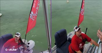 <p>Chick-fil-A makes waves with an epic water delivery. The popular fast-food chain made a very unexpected move, bringing customers their orders by boat. Watch the short clip to see a Chick-fil-A employee bring customers their food in a way you likely have never seen.</p>

<p>Customer service is of the utmost importance, no matter what kind of business it is or what it&rsquo;s attempting to sell. Many people spout that old saying that the customer is always right regarding business. That couldn&rsquo;t be further from the truth. We have all witnessed uncomfortable and unfortunate incidents when the customer was very much in the wrong. Customers screaming at a server or someone working in a drive-thru are never right on any occasion.</p>

<p>However, even though some customers may choose to act poorly, customer service still matters a great deal. Businesses that treat their customers with kindness, respect and courtesy will likely see the same people return repeatedly. Chick-fil-A is a business known as much for its excellent customer service as it is for its delicious chicken sandwich.</p>

<p>In a <a href="https://www.tiktok.com/@fox13tampabay/video/7518118101712391438">clip posted on social media</a>, the popular chicken joint has found yet another way to improve and raise its level of customer service. The short clip shows several people on a boat enjoying the water in Destin, Florida. They are having a fantastic time, even listening to Earth, Wind &amp; Fire&rsquo;s classic &ldquo;September&rdquo; when things are about to improve considerably.</p>

<p>That&rsquo;s because seconds into the video, a Chick-fil-A employee pulls up on a boat with their orders. Yes, you read that correctly. Chick-fil-A apparently even delivers food by boat.</p>

<p>Just when you thought the company couldn&rsquo;t get any better, they found another way to improve and delivered their tasty chicken on the water!</p>

<p><em><strong><a href="https://www.godtube.com/bible/galatians/5-13">Galatians 5:13</a></strong> &ldquo;Because you, brothers, were marked out to be free; only do not make use of your free condition to give the flesh its chance, but through love be servants one to another.&rdquo;</em></p>
