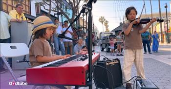 <p>A young duo turned in a precious version of the beloved praise and worship song &ldquo;10,000 Reasons.&rdquo; It&rsquo;s likely the most adorable and heartwarming cover of the popular tune you have ever heard. Watch the short but sweet clip to listen to and see this young, musically gifted duo perform &ldquo;10,000 Reasons.&rdquo;</p>

<p>Contemporary Christian music is extremely popular, and it is only becoming more so with every passing day. &nbsp;Even many churches have moved away from the old church hymns, instead filling the praise and worship portion of their services with contemporary Christian music. Some may see that trend as a positive, while others may have an entirely different opinion.</p>

<p>Regardless of your thoughts and feelings on the music that houses of worship choose to use in their services, Contemporary Christian music is overwhelmingly winning. Now, even if you aren&rsquo;t a fan of that genre of worship music, there are still some songs that are undeniable classics, which are so powerful, moving and beautifully written, such as &ldquo;10,000 Reasons.&rdquo;</p>

<p><a href="https://www.youtube.com/watch?v=55gweFYIk1I">In a clip posted on YouTube</a>, two young men perform Matt Redman&rsquo;s classic. The talented duo, brothers Nicholas Protsenko, 4, and Leo Protsenko,7, give a powerful, moving and adorable cover of the song that is near and dear to the hearts of many. Nicholas plays the keyboard and handles the vocals, while older brother Leo plays the violin.</p>

<p>&ldquo;Bless the Lord, oh my soul<br />
Oh, my soul<br />
Worship His holy name<br />
Sing like never before&rdquo;</p>

<p>As the video shows, several people stop to watch and listen to the young musicians. And how could you possibly walk on by when hearing something so cute? After their performance, the crowd gives the two little guys a well-deserved round of applause.</p>

<p>Even at their young age, they are already using the gifts and talents given to them to bring glory and honor to His name.</p>

<p><em><strong><a href="https://www.godtube.com/bible/colossians/3-16">Colossians 3:16</a></strong> &ldquo;Let the word of Christ dwell in you richly in all wisdom; teaching and admonishing one another in psalms and hymns and spiritual songs, singing with grace in your hearts to the Lord.&rdquo;</em></p>
