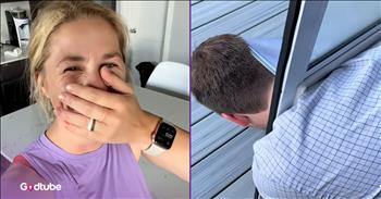 Husband Gets Caught in Doggy Door, Wife Can’t Stop Laughing