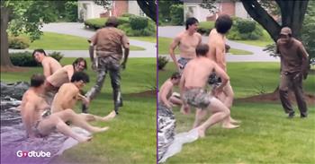 <p>A UPS driver&rsquo;s breaktime moment has everyone smiling. The young man took a momentary timeout from delivering packages and took advantage of an opportunity to beat the heat. Watch the short but hilarious clip to see the UPS driver&rsquo;s unexpected move.</p>

<p>Summertime is a terrific opportunity to get outside and enjoy all nature has to offer, but it can also be a rather uncomfortable time of year. Soaring temperatures and unbearable humidity send crowds scrambling toward their local swimming pools every June, July and August. Of course, swimming is one activity that helps make the conditions outside a little more doable.</p>

<p>However, while diving into a pool is the most popular way to beat the summer heat and humidity, other water-related activities fulfill the same task. Participating in balloon fights and running through the sprinklers will also cool you down. But they are obviously not nearly as fun as having a go at a Slip &lsquo;N Slide, and that&rsquo;s precisely what a group of young men and a United Parcel Service employee did.</p>

<p><a href="https://www.youtube.com/shorts/Yncn6LEzo38">In the clip posted on YouTube</a>, a UPS driver was captured unexpectedly taking a turn on a Slip &lsquo;N Slide. He took a much-needed break from the heat to go down the wet slide, which was laid out in the front yard. Everyone appeared to be having the time of their life!</p>

<p>Immediately after going down the slide, the driver hops right back up and heads back to work, not appearing the least bit worried that his clothes were now more than a little damp.</p>

<p>The clip points out that young men who asked the UPS driver to join them for a high-speed ride down the water-covered slide were celebrating their recent high school graduation.</p>

<p>When it&rsquo;s scorching and unbearably hot outside, you do whatever you have to beat the heat, even if it means going down a water slide fully dressed.</p>

<p><em><strong><a href="https://www.godtube.com/bible/proverbs/17-22">Proverbs 17:22</a></strong> &ldquo;A glad heart makes a healthy body, but a crushed spirit makes the bones dry.&rdquo;</em></p>
