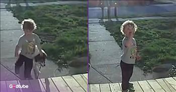 <p>A sweet young man brought a neighbor&rsquo;s pup home after the animal got loose. The little guy did what he could to help his neighbor out by corralling and returning their dog after it had gotten out. Watch the short but heartwarming video of the toddler bringing back the dog to its home after it had gotten loose.</p>

<p>Animals are wonderful, fantastic creatures, and that is something that everyone can agree upon, right? Whatever your preference &ndash; dogs, cats, rabbits or, for some reason, snakes &ndash; animals make for some of the best friends you&rsquo;ll ever hope to have in this life. They are loyal, love unconditionally and are always happy to see you, and it doesn&rsquo;t matter if you&rsquo;ve been gone five minutes or five months; their reaction is the same.</p>

<p>As great as animals are, they can also, at times, be a significant source of stress and anxiety. For instance, if that dog or cat were to get outside, particularly when they are primarily an indoor animal, your stress level will increase considerably. That new, unfamiliar environment, with all its new, unexplored sights, sounds and smells, will likely make corralling that escaped animal tough to nearly impossible. That&rsquo;s why having helpful, caring neighbors in those situations is especially nice.</p>

<p><a href="https://www.youtube.com/shorts/_bXN05CRVBI">In a clip posted on YouTube</a>, a young man, a toddler, is captured leading a dog up onto a porch. The little guy has corralled his neighbor&rsquo;s pup after the animal had gotten loose. He was being a kind and caring neighbor, helping in what would have been a very stressful, anxiety-ridden situation.</p>

<p>The video continues with the little boy opening the front door and letting the dog back into the house, where it belongs. A woman off camera can be heard yelling her appreciation for the sweet toddler&rsquo;s efforts.</p>

<p>&ldquo;Thank you, Leo!&rdquo; the woman says.</p>

<p>&ldquo;Welcome,&rdquo; the toddler responds as he leaves the porch.</p>

<p><em><strong><a href="https://www.godtube.com/bible/romans/12-18">Romans 12:18</a></strong> &ldquo;As far as it is possible for you, be at peace with all men.&rdquo;</em></p>
