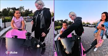<p>A motorcyclist&rsquo;s unexpected kindness brightened a little girl&rsquo;s entire day. It was a simple but sweet move that likely meant a lot to the child and her mother. Watch the short but heartwarming video to see what the motorcyclist did that was so heartwarming.</p>

<p>How difficult is it to be kind? Kindness often doesn&rsquo;t require any money, a whole lot of effort or even much time. Being kind also doesn&rsquo;t mean possessing a particular talent or skill set. Honestly, all that is really needed is the ability to care and think about someone else.</p>

<p>Sadly, kindness is in short supply in our world today. Everywhere we look, from the news to social media, the workplace and the government, we see evidence that supports this statement and conclusion. But what would happen if we were kinder to one another? How could that or would that change our world?</p>

<p><a href="https://www.tiktok.com/@rnbarbie87/video/7530388749100862734">In a clip posted on social media</a>, a woman spotted a little girl and her mother posing for pictures next to her bike. While many people might have reacted negatively when they saw someone standing next to their big, expensive bike, the owner of this motorcycle took a completely different route.</p>

<p>The owner of the pink motorcycle approached the little girl and her mother and struck up a conversation with them. She asked the little girl her name, asked if the child wanted to sit on her bike, and then gently put her on the motorcycle.</p>

<p>The motorcycle owner even starts the bike with the child on it, allowing her to rev the engine.</p>

<p>It&rsquo;s clear from the little girl&rsquo;s huge smile that she is having the time of her life, and it all happened because of one woman&rsquo;s unexpected act of kindness. Instead of reacting angrily when she saw the child near her bike, she responded with gentleness and compassion.</p>

<p><em><strong><a href="https://www.godtube.com/bible/ephesians/4-32">Ephesians 4:32</a></strong> &ldquo;And be kind to one another, full of pity, having forgiveness for one another, even as God in Christ had forgiveness for you.&rdquo;</em></p>
