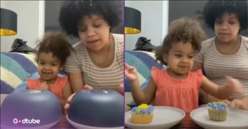 <p>A little girl's sweet gesture with a sweet treat will melt your heart. The youngster showed unexpected kindness, which will surely be the most adorable thing you see today. Watch the short but heartwarming video to see the young lady's cute and touching move.</p>

<p>Going through life with a dog-eat-dog mentality is no way to live. Of course, that's the idea that I am the only person who matters, that what I want takes priority over everyone else. That type of thinking leads to a selfish, self-centered outlook. Also, individuals with a dog-eat-dog thinking will often do whatever it takes to get what they want, frequently entirely disregarding any thoughts or consideration of ethics, morals or legality.</p>

<p>Additionally, that kind of thinking, outlook and way of living is in direct opposition to what Christ taught. Christians are called to look out for and care for the poor and the widows. We are called to love our neighbors as ourselves and think of others as better, higher than ourselves. While many people have trouble doing this, <a href="https://www.youtube.com/watch?v=vzI5xQ9ns0A">a clip posted on YouTube</a> shows an adorable young woman who already has this others-before-self mindset.</p>

<p>The little lady and her mother sit at a table in the short video. Before both of them are plates covered with cloches. At the count of three, mom and daughter remove the lids to reveal the contents of the two plates. There is nothing on the mother's plate; it's completely empty. However, two massive, beautifully decorated cupcakes are on the child's plate.</p>

<p>Immediately after the big reveal, the little girl grabs one of the cupcakes and places it on her mother's empty plate. She doesn't even consider taking a bite of the delicious, sweet treat. She thinks of her mother before herself.</p>

<p>"Why?" the mother asks the child.</p>

<p>The youngster responds, but it's difficult to understand. However, the mother understands her daughter, mentioning that she said it was "her cupcake."</p>

<p>Before the clip ends, both remove the cloches again, revealing that mom and daughter each have a cupcake now.</p>

<p><em><strong><a href="https://www.godtube.com/bible/1-john/3-17">1 John 3:17</a></strong> "But if a man has this world's goods, and sees that his brother is in need, and keeps his heart shut against his brother, how is it possible for the love of God to be in him?"</em></p>
