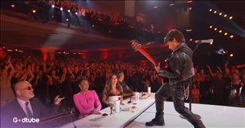 <p>A 10-year-old turned in a mesmerizing performance of &ldquo;I Love Rock &lsquo;n&rsquo; Roll&rdquo; on the<em> America&rsquo;s Got Talent</em> stage. The young man demonstrated his incredible amount of musical talent, stunning the judges and the studio audience. Watch the short but jaw-dropping video to listen to and watch the young musician perform &ldquo;I Love Rock &lsquo;n&rsquo; Roll.&rdquo;</p>

<p><em>The Voice</em>, <em>American Idol</em> and <em>America&rsquo;s Got Talent</em> remain popular, despite being on for decades in some cases. One reason for those programs&rsquo; continued success has to be that people enjoy seeing others succeed. That is especially true if that person, with undeniable talent, had never gotten a chance to shine before going on any of those television shows. People love instances in which the person who has continually been counted out comes from behind, surprises everyone and captures the top spot.</p>

<p>People also love being thoroughly surprised. Many get a thrill from seeing someone unexpectedly demonstrate a level of talent or a skill set that is decidedly beyond their years. Of course, this most often happens with young performers. Perhaps they have a one-of-a-kind, world-class voice or can play a musical instrument with the skill and precision of someone who has been doing it for decades. In a <a href="https://www.youtube.com/watch?v=z5od43Iaji8">clip posted on YouTube</a>, a young man does just that as she shows off his awe-inspiring talent on the guitar.</p>

<p>Bay Melnick can play the guitar in a way only a few people can, and he&rsquo;s only 10 years old. The little guy wows the show&rsquo;s four judges and the entire studio audience with his electrifying cover of Joan Jett and the Blackhearts&rsquo; classic, &ldquo;I Love Rock &lsquo;n&rsquo; Roll.&rdquo; Moments into his performance, the super talented and charismatic youngster had the studio audience on their feet, cheering, clapping and singing along.</p>

<p>It was a stunning performance, and is even more so considering that the little guy is only 10 years old!</p>

<p><em><strong><a href="https://www.godtube.com/bible/colossians/3-16">Colossians 3:16</a></strong> &ldquo;Let the word of Christ dwell in you richly in all wisdom; teaching and admonishing one another in psalms and hymns and spiritual songs, singing with grace in your hearts to the Lord.&rdquo;</em></p>

