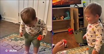 <p>A youngster searching for a toy is the cutest thing you&rsquo;ll see today. The little guy was having the hardest time locating the item, but it turned out to be much easier than he initially thought. Watch the short but powerful clip to see the little one&rsquo;s hysterical search for his toy.</p>

<p>Life is not always a fun experience full of rainbows, roses, happiness and joy. In fact, it&rsquo;s often quite the opposite. It can sometimes be challenging and even painful, resulting in deep sorrow and heartache. Those instances are fun for no one involved, as we know all too well.</p>

<p>But how frequently do we make situations worse? Either through our choices or refusal to see the answer that is right in front of us. Sadly, people do this kind of thing all the time. Some can&rsquo;t get out of their own way, creating more obstacles and stumbling blocks for themselves. <a href="https://www.youtube.com/shorts/BzzbfZm56rU">A short and hilarious clip posted on YouTube</a> shows how we are often our worst enemies, making things much more complicated than is necessary.</p>

<p>In the video, the little guy is desperately searching for a toy. Apparently, it is crucial that he has this particular item immediately. He continually looks on the ground, turning around in circles, hoping to locate this lost toy. He is genuinely baffled and cannot find the toy for the life of him.</p>

<p>However, the only problem is that the toy is not lost at all. The child holds the toy he is frantically looking for in his left hand. To make the situation even more hilarious, he&rsquo;s repeatedly told that he is holding the toy.</p>

<p>It&rsquo;s not until someone physically grabs his hand with the toy and turns it up, towards his eyes, that the child ends his search for the missing item. Once he does find the lost toy, he is hilariously overjoyed.</p>

<p><em><strong><a href="https://www.godtube.com/bible/ephesians/6-4">Ephesians 6:4</a></strong> &ldquo;And, you fathers, do not make your children angry: but give them training in the teaching and fear of the Lord.&rdquo;</em></p>
