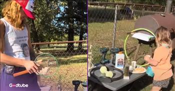 <p>A dad really got into character for a pretend yard sale. The father was having fun playing with his daughter, and he delivered one laugh after another. Watch the short but hysterical clip to see this father hilariously play yard sale with his daughter.</p>

<p>Many people go to yard sales or have at least done so once or twice. Yard sales are very much like that saying popularized by Forrest Gump. They are a lot like a box of chocolates, and you never know what you&rsquo;ll get. Some of them might produce terrific results, where you&rsquo;ll discover treasures for literal pennies on the dollar. However, other times, they are nothing but individuals trying to get rid of their literal junk.</p>

<p>Yard sales require attention to detail and a willingness to sift through a large amount of uselessness and junk. If you&rsquo;ve got the time and the patience, yard sales, as a customer, could be worth it. But if you don&rsquo;t have both of those in large quantities, it&rsquo;s best to head to the store.</p>

<p><a href="https://www.youtube.com/watch?v=Zmwmc0h_KSg">In a clip posted on YouTube</a>, a father who always goes all out when playing with his daughter is holding a yard sale. His daughter is the customer. After approaching in her battery-powered toy truck, she hops out and starts inspecting the merchandise and inquires about a handful of items.</p>

<p>She asks about a cat, a bowling trophy and a small piece of exercise equipment. He offers to make her a deal on all of it, even the cat. If she buys the cat tree, the feline comes with it. He then informs her not to say anything about his comments concerning the cat.</p>

<p>However, not all at the yard sale is available for purchase. The father comes across a pair of roller skates that he remembers being good on. His memory or skills on the skates have diminished somewhat, but it&rsquo;s likely a little of both. He demonstrates his lack of skill on the skates.</p>

<p>In the end, it&rsquo;s unclear how much the young lady buys, but she probably had a good time and a lot of laughs at the yard sale.</p>

<p><em><strong><a href="https://www.godtube.com/bible/job/8-21">Job 8:21</a></strong> &ldquo;The time will come when your mouth will be full of laughing, and cries of joy will come from your lips.&rdquo;</em></p>
