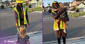 <p>A couple of children shared a heartwarming goodbye with a beloved sanitation worker. This scene and the bond between the young children and the city worker are incredibly sweet and enough to bring a tear or two to your eye. Watch the short but adorable clip to see what the three of them did and how they said goodbye.</p>

<p>Everyone needs friends&mdash;people to celebrate the good times with, who lift us up and encourage us when we feel down. Friends make life better and a much fuller and richer experience. We can never have too many friends. It&rsquo;s impossible to reach the point where we say we&rsquo;ve hit a friend limit, and that&rsquo;s one of the best things about friends.</p>

<p>Another great thing about friends is that they can and do come from anywhere at any time. Friends can be anyone, regardless of age, education level, profession or anything else. A sweet moment captured on video and posted to social media shows the sweet friendship and bond between a sanitation worker and two young children.</p>

<p><a href="https://www.tiktok.com/@jordietoks/video/7544141461802077470">In the video</a>, the city worker approaches the two young children waiting for him at the end of their driveway. They all have presents for one another as they are sadly saying goodbye.</p>

<p>Their special moment begins with the children each handing the guy what appears to be something to drink. He then returns the favor and gives the girl and the boy a gift, but he&rsquo;s not done handing out presents. He also gives the young lady a small vest similar to the one he wears while on the job.</p>

<p>The video concludes with the man and the little girl sharing a sweet hug, as he tells her to &ldquo;have a good day.&rdquo;&nbsp;</p>

<p>The video&rsquo;s caption points out that the children won&rsquo;t see much of the kind and gentle sanitation worker anymore because their country is soon switching to automatic trash bins.</p>

<p><em><strong><a href="https://www.godtube.com/bible/proverbs/18-24">Proverbs 18:24</a></strong> &ldquo;A man that has friends must show himself friendly: and there is a friend that sticks closer than a brother.&rdquo;</em></p>
