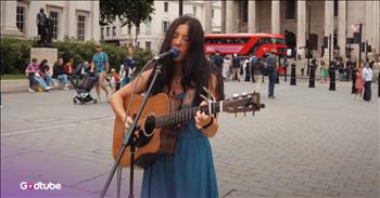 <p>The streets of London hum with footsteps and chatter, but then comes a sound that hushes the crowd into awe. A young woman in a simple blue denim dress, guitar in hand, lifts her voice&mdash;and suddenly a busker&rsquo;s cover of The Beatles&rsquo; &lsquo;Hey Jude&rsquo; will give you chills.&nbsp;</p>

<p>Leire&rsquo;s voice is strong and rich, yet sweet as honey&mdash;carrying something both tender and powerful. Each note climbs like sunlight up old brick walls, filling the open air with joy. The way she strums her guitar, the way her voice rises and falls&mdash;you can&rsquo;t help but sing along. It&rsquo;s the kind of music video that makes you stop, lean in, and share a moment that feels like eternity caught in melody.</p>

<p>&ldquo;Leire is already a star,&rdquo; one listener <a href="https://www.youtube.com/watch?v=5nT7t_mYtg4">wrote</a>, &ldquo;she captivates audiences with both her vocals and guitar accompaniment.&rdquo; Another fan <a href="https://www.youtube.com/watch?v=5nT7t_mYtg4">called</a> her rendition &ldquo;touching and highly emotional&hellip; a wonderful interpretation. Bravo!&rdquo; And perhaps the <a href="https://www.youtube.com/watch?v=5nT7t_mYtg4">truest</a> words: &ldquo;Refreshing to see a young girl that cares about her appearance&mdash;and what a voice.&rdquo;</p>

<p>She doesn&rsquo;t need a stage like &ldquo;America&rsquo;s Got Talent,&rdquo; she just needs a street corner, a guitar, and the courage to pour her soul into a song we all know by heart. And oh, how she makes it new. &lsquo;Hey Jude&rsquo; becomes less about memory and more about this very moment&mdash;alive, fresh, unforgettable.</p>

<p>It&rsquo;s no wonder fans are already <a href="https://www.youtube.com/watch?v=5nT7t_mYtg4">saying</a>, &ldquo;Wow. You never cease to impress. I wish I could travel from the U.S. to London to hear you in person.&rdquo;</p>

<p>So if your heart needs lifting, if your spirit longs for music that feels like open skies and second chances, watch Leire sing. Share it with your friends. Let it play loud. And don&rsquo;t be surprised when you find yourself humming along long after the last note fades.</p>

<p>Because this isn&rsquo;t just a song&mdash;it&rsquo;s the reminder that beauty can be found right here, in the middle of the street, where heaven brushes earth in a girl with a guitar and a voice that won&rsquo;t let you go. We hope you love it as much as we do!</p>

<p><em><strong><a href="https://www.godtube.com/bible/ephesians/5-19">Ephesians 5:19</a></strong> &ldquo;Speak to one another with psalms, hymns, and songs from the Spirit. Sing and make music from your heart to the Lord.&rdquo;</em></p>
