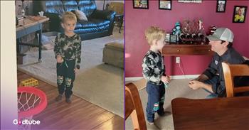 <p>A son had a hilarious response to his dad&rsquo;s clean-shaven look. The young man could not believe his eyes when he saw his father. Watch the short but hysterical clip to see how the little guy reacted after seeing his dad without any facial hair.</p>

<p>Human beings are creatures of habit. We love our routines and everyday tasks. Routines and habits are comforting and familiar, making us feel safe and as if we have some control over our lives. They make us feel good and let us know what to expect.</p>

<p>However, things can get bad when those routines and habits are even slightly disrupted. People can get confused, all turned around and completely discombobulated. Even the most minor, most minute change in a routine or habit can throw someone&rsquo;s entire day off, leaving them feeling all out of sorts. That is precisely what happened when a young man came across his father, who had an unexpected clean-shaven look. The little guy was not expecting to see his dad like that at all, and he had the funniest response.</p>

<p><a href="https://www.youtube.com/shorts/631xSY6jckM">In the video posted on YouTube</a>, the young man enters the room and is immediately stopped in his tracks. He is thrown completely off and has only one question when he sees this person with a clean-shaven face.</p>

<p>&ldquo;Who are you?&rdquo; the child asks his father.</p>

<p>Hilariously, the child does not recognize his dad without facial hair, believing his father to be an entirely different person.</p>

<p>Dad explains that he had to shave his beard for work, but the little guy is not satisfied with that answer and asks why several times. He seems genuinely confused and concerned about his father&rsquo;s new look and eventually walks out of the room.</p>

<p>&ldquo;You look like the mailman,&rdquo; the young man tells his father.</p>

<p><em><strong><a href="https://www.godtube.com/bible/ephesians/6-4">Ephesians 6:4</a></strong> &ldquo;And, you fathers, do not make your children angry: but give them training in the teaching and fear of the Lord.&rdquo;</em></p>
