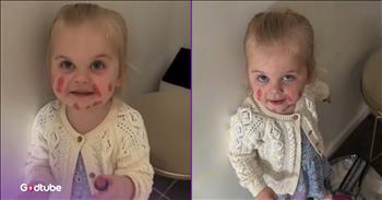 <p>An adorable little girl&rsquo;s &ldquo;we got a problem&rdquo; moment will make you laugh. The youngster made that declaration, and her father was taken aback when he discovered her problem. Watch the short but hilarious and oh so sweet clip to see what the youngster meant when she said, &ldquo;we got a problem.&rdquo;</p>

<p>Children can be a handful, which every parent knows and understands. Those little ones are full of energy and will quickly wear you down. They can also get on your last nerve with their rambunctious behavior. You&rsquo;ll soon forget what it&rsquo;s like to get a whole night&rsquo;s sleep, and they will make you long for the days when taking a nap on the weekend was an actual possibility.</p>

<p>On top of all that, children tend to be messy. It does not matter what it is, children will find a way, through some kind of otherworldly magic, to make a mess out of anything and everything. The room could be completely spotless and empty, but given just minutes alone in that area, a child will have made an epic mess of chaos and disorder. It&rsquo;s really a mystifying talent and gift when you think about it.</p>

<p><a href="https://www.youtube.com/shorts/QJxDiHFssSA">In a clip posted on YouTube</a>, a young woman created quite the mess and then came up with a hilarious way of announcing her creation. &ldquo;We got a problem,&rdquo; she announced, causing her father to come rushing in to see what was causing all the fuss.</p>

<p>When he arrived at the scene, he encountered quite a sight. It turned out the child had gotten into her mother&rsquo;s makeup and then, grabbing a tube of lipstick, started to get to work, creating a mess. She had lipstick on her face, hands and even on the walls. Somehow, she managed to avoid getting it on her clothes.</p>

<p>What a sweet and funny sight!</p>

<p>Also, Dad was a good sport, understanding that children tend to do this sort of thing. He was not upset about it in the slightest.</p>

<p><em><strong><a href="https://www.godtube.com/bible/ephesians/6-4">Ephesians 6:4</a></strong> &ldquo;And, you fathers, do not make your children angry: but give them training in the teaching and fear of the Lord.&rdquo;</em></p>
