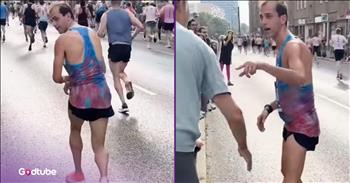 <p>An unexpected marathon moment showed true kindness in action. The move, which no one saw coming, will restore your faith in humanity, at least momentarily anyway. Watch the short but powerful clip to see what happened between a marathon runner and a spectator that will inspire and uplift you, and leave you feeling a little bit better about the world.</p>

<p>The world is a sad, cold, cruel and frightening place. This is far too true, and we see evidence and examples nearly everywhere we look. Turn on any evening news broadcast &ndash; local or national &ndash; and you&rsquo;ll see story after story of people being incredibly horrible to one another for no reason at all. Log onto social media, and you&rsquo;ll also see this kind of treatment. Cruel, cold, sarcastic and vile comments and replies fill those popular platforms.</p>

<p>Sin has destroyed and ruined this world. But occasionally, we see glimpses and small, tiny examples showing us that maybe not everything is lost. Perhaps not everyone is as uncaring, cruel and downright horrible as the 24-hour news channels and social media would lead us to believe. That&rsquo;s precisely what happened <a href="https://www.youtube.com/shorts/9dyXssnWSRk">in a clip posted on social media</a>.</p>

<p>One man was participating in the Berlin Marathon in Germany when disaster struck. His right shoe came apart, and he was still determined to finish the race, but just with one less shoe. However, as he removed his shoe and was about to continue running, a spectator unexpectedly stepped forward and offered the man one of his shoes. They shook hands, exchanged phone numbers and the runner went on his way.</p>

<p>However, other people stopped the kind and generous act between the two men, and people literally started cheering as the man with two different shoes ran by them.</p>

<p>Kindness can happen anywhere, and even the tiniest act can bring a little hope to this lost and broken world.</p>

<p><em><strong><a href="https://www.godtube.com/bible/ephesians/4-32">Ephesians 4:32</a></strong> &ldquo;And be kind to one another, full of pity, having forgiveness for one another, even as God in Christ had forgiveness for you.&rdquo;</em></p>

