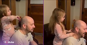 <p>This little girl&rsquo;s funny take on her dad&rsquo;s hairstyle will leave you laughing. Her honest, unexpected and incredibly hilarious comment was one that no one saw coming, making it even funnier. Watch the short but hilarious clip to hear the youngster&rsquo;s comment that will have you doubled over with laughter and struggling to catch your breath.</p>

<p>Children are easily the most honest group of people you&rsquo;ll ever encounter. They have not yet developed a filter that most adults have that monitors and controls their thoughts and what escapes their mouths. A child&rsquo;s lack of this specific filter can lead to some hilarious and awkward situations, depending on what the child says to whom and when.</p>

<p>So, if you ever want an open and honest answer about anything, just ask a child for their thoughts. The odds are that they will be more than happy to state their most blunt and frank thoughts and assessments about whatever situation or topic. However, when doing this, just be prepared. Again, children are honest and typically do not spare anyone&rsquo;s feelings when they speak, even their father&rsquo;s, as a <a href="https://www.youtube.com/shorts/XffBOWtSlT0">hysterical clip posted on YouTub</a>e shows.</p>

<p>The short video begins with the young lady standing on the couch behind her father, who is seated on the furniture. The child holds a hairbrush in her right hand and attempts to comb her dad&rsquo;s hair. The only problem with the young girl&rsquo;s attempt to style her father&rsquo;s hair is that he no longer has any. So, her efforts are for naught.</p>

<p>When she realizes that her efforts to comb and brush her dad&rsquo;s hair aren&rsquo;t going to accomplish much, she unexpectedly offers him a brutal, honest, but hilarious assessment of his hair situation.</p>

<p>&ldquo;Daddy, maybe your hair needs some more hair,&rdquo; she says.</p>

<p>Dad immediately bursts into laughter after getting hairstyling advice from his daughter. No one would have been able to keep a straight face in that situation.&nbsp;</p>

<p><em><strong><a href="https://www.godtube.com/bible/proverbs/17-22">Proverbs 17:22</a></strong> &ldquo;A glad heart makes a healthy body, but a crushed spirit makes the bones dry.&rdquo;</em></p>
