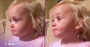 <p>A little girl&rsquo;s emotional reaction to a movie will melt your heart. She got so engrossed and invested in what she was watching that she started shedding tears when she saw something bad happen to one of the characters. Watch the short but sweet clip to see the youngster&rsquo;s sweet reaction while watching a movie.</p>

<p>People who work in Hollywood, producing movies and television shows, understand their audience. Those individuals know how to manipulate and work on our emotions. They know which buttons to push that are likely to elicit a particular reaction from us. If they do this, they have a pretty good idea that we&rsquo;ll respond this way, or if they do that, we&rsquo;ll have this reaction.</p>

<p>Most people, if they are honest, will admit to being moved to tears by a movie. It might have been because the main character died, a heartbreaking war film or one in which good prevails over evil at the very last moment, saving the day. There are many different reasons why someone may cry while watching a movie, but most of the people brought to tears are adults, not children.</p>

<p><a href="https://www.youtube.com/shorts/It9dYtWEfoU">A clip posted on YouTube</a> shows a little girl who had tears rolling down her face. She was saddened by what happened to a character in a movie she was watching. She didn&rsquo;t want anything to harm this particular character, and so when it did, she had the sweetest, most adorable reaction possible.</p>

<p>She could not stand to see one of the characters become sad, which then made her unhappy. She says the character flew off and later that it simply wanted his mother.</p>

<p>Luckily, though, it sounds like everything worked out in the end for the green cartoon dinosaur.<br />
What a cute video that shows children are much more emotionally intelligent and can pick up things a lot easier than most people would like to believe.</p>

<p><em><strong><a href="https://www.godtube.com/bible/proverbs/22-6">Proverbs 22:6</a></strong> &ldquo;If a child is trained up in the right way, even when he is old, he will not be turned away from it.&rdquo;</em></p>
