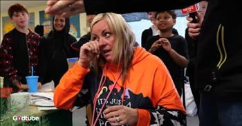<p>A teacher was moved to tears by a surprise from Secret Santa amid her husband&#39;s cancer battle. The tears started flowing soon after she received some unexpected visitors to her classroom. Watch the short but tear-jerking and heartwarming clip to see how the selfless teacher, whose husband is fighting cancer, reacted to the gift.</p>

<p>Life is often unfair and can even bring about instances that result in a great deal of pain and heartache. Those deep, dark valleys can be downright excruciating and feel as if they will never cease. Sadly, many times those hardships and trials come about through no fault of our own. Whoever said life is fair was way off the mark and either a liar or completely ignorant of real life.</p>

<p>It&#39;s for those reasons, when people are going through difficult situations, that kindness, gentleness and love can make all the difference. Most of the time, we may not even realize someone is going through a struggle, but instead are battling in silence, going about everyday life as if nothing is wrong. They put on a brave front while secretly hurting. We can never truly know what someone else is going through.</p>

<p><a href="https://www.youtube.com/watch?v=xYEFAhtjj4Y">A clip posted on YouTube</a> is of a woman navigating an extremely painful, scary, and uncertain situation, yet managing as best she can despite her circumstances. Her husband is battling cancer, but she has continued to be a model employee, juggling many responsibilities and maintaining an upbeat, positive attitude for her children&#39;s sake.</p>

<p>In the video, the teacher was surprised by the crew entering her classroom during the middle of a lesson. Once she had overcome the initial shock of the team&#39;s presence, she had an idea why they had come to visit her. She even informed them that she was likely to start crying, and she was true to her word. While opening the gifts from Secret Santa and seeing what an anonymous donor had given her, tears began to flow.</p>

<p><em><strong><a href="https://www.godtube.com/bible/1-peter/4-8">1 Peter 4:8</a></strong> &quot;And most of all be warm in your love for one another; because in love there is forgiveness of sins.&quot;</em></p>
