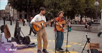 <p>Some moments on earth feel like they&rsquo;re borrowed straight from heaven &mdash; unexpected, unpolished, but filled with the kind of beauty that makes strangers stop mid-stride. That&rsquo;s exactly what happened on a busy London street when Atticus Blue and Andrew Duncan set up with nothing more than guitars and grit, and gave this Tom Petty classic &lsquo;Free Fallin&rsquo; a fantastic cover.&nbsp;</p>

<p>People rushed by with coffees in hand, phones buzzing, lives swirling&hellip;but then something in the air shifted. One by one, pedestrians slowed. Some sat. Others leaned against a brick wall just to listen. And what these two young lads delivered was a version of a timeless American classic that felt free, unhurried, and full of soul &mdash; like the song suddenly remembered what it was always meant to be.</p>

<p>It&rsquo;s a song so woven into American life that nearly everyone carries it in a playlist somewhere &mdash; a tune covered by dozens of artists through the years. But somehow, these two London street musicians tapped into something different. Something effortless.&nbsp;</p>

<p>As one <a href="https://www.youtube.com/watch?v=s4GNAftrMII">listener</a> put it: &ldquo;How wonderful these lads are. I&rsquo;ve got the shivers listening to them and I am 73. Give them some dosh for crying out loud!&rdquo;</p>

<p>Another <a href="https://www.youtube.com/watch?v=s4GNAftrMII">chimed</a> in, &ldquo;Brilliant voices and great harmonies.&rdquo;<br />
Someone else <a href="https://www.youtube.com/watch?v=s4GNAftrMII">added</a> with a grin, &ldquo;Great cover, gentlemen. Live long and prosper.&rdquo;</p>

<p>And the <a href="https://www.youtube.com/watch?v=s4GNAftrMII">praise</a> just kept rolling in:</p>

<p>&ldquo;Absolutely brilliant. Love this song, and these guys did it proud.&rdquo;<br />
&ldquo;Lots of talent in this world. Case in point. Spectacular voices.&rdquo;<br />
&ldquo;Well done, Young Sirs, well done! Tom has a HUGE grin.&rdquo;</p>

<p>What Atticus and Andrew created on that street corner wasn&rsquo;t just music. It was a reminder that beauty can bloom in the middle of traffic noise, that strangers can be knit together for just a moment by the thread of a single song, and that God still drops little gifts into ordinary days to make us stop and breathe again.</p>

<p>Sometimes the most extraordinary performances don&rsquo;t come from grand stages or glittering lights; just two voices rising into a city that didn&rsquo;t know how much it needed them.</p>

<p><em><strong><a href="https://www.godtube.com/bible/james/1-17">James 1:17</a></strong> &ldquo;Every good and perfect gift is from above.&rdquo;</em></p>
