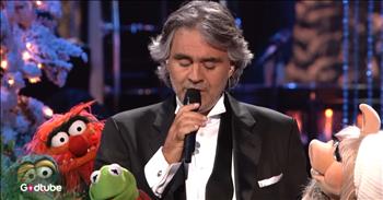 <p>Get ready for a holiday moment with an unexpected match. This is an incredible moment. Andrea Bocelli and The Muppets Team up for a &lsquo;Jingle Bells&rsquo; performance.</p>

<p>As the host introduces the performance, he discusses how they considered what would be the most interesting and unique combination for this performance with the acclaimed Andrea Bocelli. He announces the unique pairing of Andrea and the Muppets. The muppets ask Andrea what he wants to sing, and he tells them that when he was a child he learned the great and beautiful song, &lsquo;Jingle Bells&rsquo; and all of the Muppets agree and get excited about it.</p>

<p>Kermit tells Andrea to start, and they will join in. As Andrea begins to sing in a more operatic version, Miss Piggy swoons, and the others question what this is, comically. Kermit suggests, &ldquo;maybe it is just the intro.&rdquo; The Muppets are all confused.&nbsp;</p>

<p>Kermit speaks up and asks Andrea if Jingle Bells could be faster. Miss Piggy speaks up because she loves his version. Suddenly, the Muppets kick it up.&nbsp;</p>

<p>Then Andrea begins the second verse again, this time slowly. Miss Piggy lies on his shoulder, and all the boys make comical comments. His long note wows them.</p>

<p>The Muppets ask to go faster. He begins to get allegro. The Muppets join in and get pumped up.&nbsp;</p>

<p>Suddenly, Andrea gets largo again. They start to talk about how wonderful he is and continue to make humorous remarks. At the end of the performance, Andrea holds a stunning note, and Miss Piggy joins in.&nbsp;</p>

<p>The audience stands and cheers. This was an unexpected group that brings such poise and cheer to the Christmas season. You will love every minute of this video. Check it out!</p>

<p><em>&ldquo;Rejoice in the Lord always; again I will say, rejoice!" <strong><a href="https://www.godtube.com/bible/Philippians/4-4">Philippians 4:4</a></strong></em></p>

