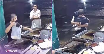 <p>This unexpected interaction between a cook and a customer will melt your heart. Likely no one saw this exchange between the two men coming, but it was truly sweet and touching. Watch the short but heartwarming clip to see what brought about the surprising move between the two.</p>

<p>This world is a fallen, lost place and broken beyond repair. Likewise, it&rsquo;s full of people who are lost, hurting and struggling, often scratching and crawling, hoping to make it through another day. Many are searching here and there for something, anything that will provide even a second&rsquo;s worth of temporary relief.</p>

<p>Sadly, most of those who are hurting and struggling do so in silence, never letting on what they are going through. To make it even worse, hurt and need are all around us &ndash; in a coworker, a neighbor, a family member or a friend. We can never be sure what someone is going through or what they may be dealing with in their present situation.</p>

<p>Everybody is fighting an invisible battle, and with a little kindness, love and grace, we can make a world of difference to someone who is hurting and dealing with heartache. Offering someone something as simple as a hug can be huge, as <a href="https://x.com/TheFigen_/status/1987965991251571130">a clip posted on social media</a> seems to indicate.</p>

<p>In the short, 44-second video, one man quietly stands nearby as a second man works behind a stove and bags up his order. At different points through the clip, as the cook gathers the order, it appears they exchange a few words here and there.</p>

<p>At first glance, this seems to be a typical, everyday interaction, a customer picking up his order from a favorite restaurant. But then something truly unexpected happens.</p>

<p>Once the order is bagged up and ready for the customer, the cook opens up his arms to the customer, offering him a hug. The customer responds, welcoming the unexpected invitation of a hug. It quickly becomes clear that the customer badly needed a hug as he holds that embrace longer than expected.</p>

<p>We can never be sure what someone is dealing with or battling, but we can always be kind and show them love and grace.</p>

<p><em><strong><a href="https://www.godtube.com/bible/proverbs/11-17">Proverbs 11:17</a></strong> &ldquo;The merciful man does good to his own soul, but he who is cruel troubles his own flesh.&rdquo;</em></p>
