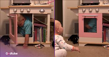 <p>Sibling teamwork has never been funnier, as this duo steals the show. The youngsters pooled their energy and effort together to accomplish an unexpected and hysterical task. Watch the short but hilarious clip to see the surprising thing these two siblings did together.</p>

<p>It's been said that teamwork makes the dream work. For anyone who has ever been on a team of any kind, they know this is incredibly true. I&rsquo;m not saying that simply working together will achieve some dream-like state or something of that nature. However, we are undoubtedly stronger when we work together.</p>

<p>When people are working together and are on the same page, the results can be mind-blowing. For the sports fan, seeing basketball and football teams execute a play perfectly is a thing of beauty, and that is only possible because everyone on the court or field is working together, as one. They are able to put their egos aside for the betterment of everyone else, for the common goal.</p>

<p>How much better would our world be if we weren&rsquo;t so concerned with self and our own personal goals and glory? What could be accomplished if families, coworkers and teams worked together as a more cohesive unit, rather than everyone going in 15 different directions?&nbsp;</p>

<p><a href="https://www.youtube.com/shorts/oijElmV848Q">A clip posted on YouTube</a> shows how two youngsters worked together, demonstrating their teamwork. What they achieved may not be what you, I or anyone else wants, but it&rsquo;s still incredibly sweet and hilarious.</p>

<p>The video begins with a young man attempting to climb inside a small pink fake oven. Why he wants to be in the oven is anybody&rsquo;s guess. But to help him achieve his strange goal, his sibling comes along and offers a hand. The second child helps close the oven door for him. Sure, the other child may get his arm in the door the first time, but the youngster does it again and this time it works.</p>

<p><em><strong><a href="https://www.godtube.com/bible/ecclesiastes/4-9">Ecclesiastes 4:9</a></strong> &ldquo;Two are better than one, because they have a good reward for their labor.&rdquo;</em></p>
