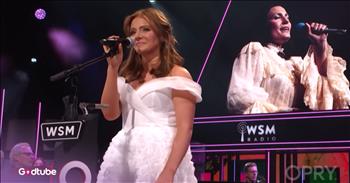 <p>Watch this precious tribute from a granddaughter to her grandmother. Loretta Lynn&rsquo;s granddaughter, Emmy Russell, delivers a heartfelt &lsquo;Lay Me Down&rsquo; rendition.</p>

<p>Emmy has such a stunning and unique voice. She is poised, stunning, and has a sweet spirit about her. Her twang sound wows the audience. They are speechless.&nbsp;</p>

<p>This evening is to honor one of the greats in country music. Those present are graced by the presence of this young woman, who is up there just singing in memory of her grandmother. It is truly precious to think about the generations sharing their love of a skill and career.&nbsp;</p>

<p>Emmy herself has sung as a contestant on American Idol and is following in the footsteps of her grandmother in country music. She clearly has a gift and is an artist all her own. Her voice is so unique, you have never heard anything quite like it.&nbsp;</p>

<p>She has a high, gentle quality in her tone and an honesty in her voice. She is a true story teller like Dolly Parton, Reba, or Loretta Lynn. You will enjoy every moment of this performance and even more so knowing that it is the songwriter&rsquo;s family member remembering her well.</p>

<p>This song is the perfect memorial to Loretta Lynn. The chorus says:</p>

<p>When they lay me down someday<br />
My soul will rise and fly away<br />
This old world will turn around<br />
I'll be at peace when then lay me down</p>

<p>At the end of her performance, Emmy sweetly thanks the audience as they cheer. Jesus gives every sinner hope for life after death and encourages us to have confidence and peace in eternity with Him by His gift of salvation to all who believe in Him.</p>

<p><em>&ldquo;For it is by grace you have been saved, through faith&mdash;and this is not from yourselves, it is the gift of God&mdash;not by works, so that no one can boast.&rdquo; &ndash; <strong><a href="https://www.godtube.com/bible/Ephesians/2-8">Ephesians 2:8-9</a></strong></em></p>
