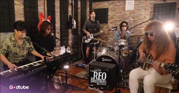 <p>Get ready for a fantastic throwback song! This cover band will have you up dancing along to their top-notch performance. You&rsquo;ll be moving to this tremendous &lsquo;You Should Be Dancing&rsquo; Rendition.</p>

<p>As the music begins, you will be ready to groove out with these incredible musicians. This intro will get you on your feet. These five young men put on quite a performance.</p>

<p>The Reo Brothers will wow you with their high-level musicality. The instrumentation is strong, featuring a duet on the keyboard, bass, electric guitar, and drums. All five of the musicians are singing as well.&nbsp;</p>

<p>What will really amaze you about this recording is that the lead singer is also the drummer. This is a unique skill that is often not seen in bands. They not only do a phenomenal job, but they all appear to be having a blast together. This is a really fun group that shows a lot of happiness in using their talents as a team.&nbsp;</p>

<p>The chorus says:</p>

<p>What you doin' on your back? Hey<br />
What you doin' on your back? Hey<br />
You should be dancing, yeah<br />
Dancing, yeah</p>

<p>Maybe you have felt like life has gotten you down? Perhaps you are physically or emotionally spent? Just know that the Lord sees you and cares for you.&nbsp;</p>

<p>He invites you into His joy and gratitude in life. Jesus has given us a reason to dance. There are many times in Scripture that remind us to dance. Today, as you watch this video, do not be ashamed to bust a move and join in the joy of dancing.</p>

<p><em>&ldquo;You turned my wailing into dancing; you removed my sackcloth and clothed me with joy, that my heart may sing your praises and not be silent. LORD my God, I will praise you forever." <strong><a href="https://www.godtube.com/bible/Psalms/30-11">Psalm 30:11-12</a></strong></em></p>
