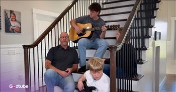 <p>Take a moment to witness this beautiful song from the stairwell of this home, now on your screen. Watch as a family delivers a soul-stirring cover of Merle Haggard's &lsquo;Jesus Take a Hold.&rsquo;</p>

<p>As the song begins, the father has such a deep and rich voice. He is easy to listen to, and his precious children surround him with guitar, bass, and harmonies. They are proclaiming the challenges that come in our world and in our nation. The little girl has a precious voice singing alongside her dad.</p>

<p>The chorus of this early 2000s hit says:</p>

<p>This world has never been in the awful shape it&rsquo;s in<br />
And people scorn the things our leaders do<br />
It&rsquo;s time a prayer was spoken from the heart of every man<br />
Jesus, take a hold and lead us through</p>

<p>This family will compel you with their music and genuine concern in their faces as they sing these lyrics. They remind us that we need Jesus and that we should prioritize prayer. Every single person needs to be seeking God on behalf of our world.&nbsp;</p>

<p>We are reminded and exposed to so much division and destruction. Today, we do not know who to trust or what the truth is. However, we know that God and His Word are always faithful and true, and He promises to always lead us through whatever circumstances we face. He is always with His people.&nbsp;</p>

<p>As you listen to this song, be compelled to pray, remember the Lord is at work, and trust that He is faithful even in the midst of a dark world. He is the light of the world, and we have hope in Him.</p>

<p><em>&ldquo;Again Jesus spoke to them, saying, &ldquo;I am the light of the world. Whoever follows me will not walk in darkness, but will have the light of life." <strong><a href="https://www.godtube.com/bible/John/8-12">John 8:12</a></strong></em></p>

