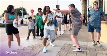 <p>One man&rsquo;s dance to a Kool &amp; the Gang classic had everyone smiling and grooving. A handful of people were feeling the music and danced right along with him, showing off their fancy footwork. Watch the short but thoroughly enjoyable clip to see everyone demonstrate their best moves while listening to &ldquo;Get Down on It&rdquo; by Kool &amp; the Gang.</p>

<p>Dance is something that everyone can do. Of course, like nearly everything else in life, some people will be better at it than others. There will be individuals who know what they are doing, having been on a dance floor a time or two. On the other hand, there will be others &ndash; far and away the majority- who do not have the slightest clue, and it will be pretty obvious.</p>

<p>But so what, right?</p>

<p>To begin dancing, all you really need is some good music, a space big enough to show off all your impressive moves and a willingness to give it a try. Besides, you don&rsquo;t have to be a highly trained, world-class dancer to have a good time and to strut your stuff out on the dance floor. <a href="https://www.youtube.com/watch?v=US5wl7YbPLg">A clip posted on YouTube</a> proves this to be the case.</p>

<p>In the clip, a young man begins dancing in public to &ldquo;Get Down on It&rdquo; by Kool &amp; the Gang. He&rsquo;s clearly having a good time, showing off his moves for all to see. But then something extraordinary happens. Nearly everyone he approaches joins in and puts their best dance moves on display.</p>

<p>Even with the few people he walks up to and who refuse to dance, they still come away with a massive smile on their face. This short clip illustrates how our attitudes can and do impact and influence those around us. If we&rsquo;re happy, enjoying ourselves and just having a good time, others will take notice and react similarly.</p>

<p><em><strong><a href="https://www.godtube.com/bible/psalms/149-3">Psalm 149:3</a></strong> &ldquo;Let them give praise to his name in the dance: let them make melody to him with instruments of brass and corded instruments of music.&rdquo;</em></p>
