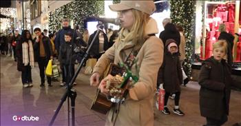 <p>Get your groove on with this throwback hit! Take a minute and dance-along like a teenager again. A busker nails the Beatles&rsquo; classic &lsquo;Twist and Shout&rsquo;.</p>

<p>The video begins during Christmastime, and a young woman with a ball cap on stands and plays her guitar confidently as a crowd shops behind her. She steps up to the microphone and starts singing the chorus.&nbsp;</p>

<p>A young man behind her begins to dance, and shoppers smile. This young woman singing is named Zoe Clarke, and she is a talented artist. You will notice throughout this song that she has captivated the crowd with her vocal runs, energy, and style.&nbsp;</p>

<p>The chorus says:</p>

<p>Well, shake it up, baby, now<br />
Twist and shout<br />
Come on, come on, come on, come on, baby, now&nbsp;<br />
Come on and work it on out</p>

<p>At the end of her performance, Zoe is happy and hits the high notes just like the original. It appears to be a really fun time. You will feel as if you are in this winter shopping wonderland as you view the clip.&nbsp;</p>

<p>No matter when the last time was that you danced, this artist will have you up and moving around in a minute. She has flair and captivates the crowd, even in the midst of the colder weather.</p>

<p>It is always refreshing to experience new talent. This precious young person gives us hope that God is faithful to provide gifts and abilities to people in every generation. It inspires and encourages us to utilize our gifts and get involved in our local communities, bringing a blessing to others.&nbsp;</p>

<p>How are you skilled? How might God be leading you into serving your local town?</p>

<p><em>&ldquo; Each of you should use whatever gift you have received to serve others, as faithful stewards of God&rsquo;s grace in its various forms." <strong><a href="https://www.godtube.com/bible/1-Peter/4-10">1 Peter 4:10</a></strong></em></p>
