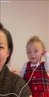 My daughter took my headphone out of my ear and started vibing to the music. Credit: Pavla Lazarid