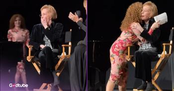 <p>Carol Burnett was left stunned when a familiar face and a co-star delivered a surprise musical performance. The tune this individual sang was also very familiar to most, and particularly meaningful to Carol. Watch the short, but tear-jerking clip to see Carol&rsquo;s look of utter shock and disbelief when this person stepped out on the stage.</p>

<p>Carol Burnett is a Hollywood icon and a comedic legend. She has had a long, illustrious and storied career spanning decades. If they were to make a Mt. Rushmore of comedy, Carol&rsquo;s face would most certainly belong on that monument.&nbsp;</p>

<p>While she is best known for her legendary television comedy show, <em>The Carol Burnett Show</em>, she also appeared in a handful of recognizable and iconic films. Of course, the one that immediately comes to mind is the 1982 musical &ldquo;Annie.&rdquo; That&rsquo;s one that everyone is familiar with, even if you are not a fan of musicals.</p>

<p>In the movie, Carol played the evil Miss Hannigan. Starring alongside her in the film was Bernadette Peters. <a href="https://www.tiktok.com/@spillsesh/video/7595828744963525943">A clip posted on social media</a> captured a special moment, a reunion between the two &ldquo;Annie&rdquo; co-stars.</p>

<p>It&rsquo;s clear from Carol&rsquo;s reaction that she was not made aware of Bernadette&rsquo;s appearance beforehand. Her mouth is literally left hanging open as she takes the stage and sings a song that everyone knows and loves. She is just as surprised as everyone in the audience, who can be heard hooting and hollering at the announcement of Bernadette Peters. Bernadette beautifully performed the song that Carol would sing at the end of every episode of <em>The Carol Burnett Show</em>.</p>

<p>Despite being in her 90s, Carol remains relatively active, popping up in television shows and movies from time to time, and why not? If she is still willing and able to do it, more power to her. There aren&rsquo;t many people who will say they&rsquo;ve had their fill of Carol Burnett. She remains as beloved as ever.</p>

<p><em><strong><a href="https://www.godtube.com/bible/colossians/3-16">Colossians 3:16</a></strong> &ldquo;Let the word of Christ dwell in you richly in all wisdom; teaching and admonishing one another in psalms and hymns and spiritual songs, singing with grace in your hearts to the Lord.&rdquo;</em></p>
