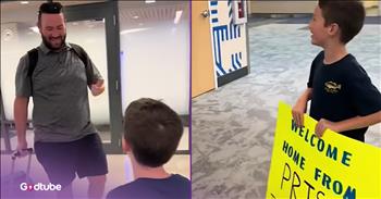 The Hysterical Welcome Home Sign That Left This Father in Stitches