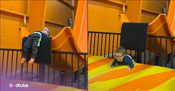 <p>This youngster&rsquo;s ride down the slide doesn&rsquo;t end as expected. Everything was going according to plan right until the end, that&rsquo;s when things went off the rails in the most hilarious way possible. Watch the short but hysterical clip to see what went wrong when this little guy went down the slide.</p>

<p>Everyone, as a child, spent their fair share of time on the playground. Even if you weren&rsquo;t the biggest fan of the monkey bars or the jungle gym, how else were you going to spend your recess? For most students, it was either having fun on the merry-go-round or the swings or nothing else.</p>

<p>The options were very limited, and no one, regardless of how they felt about the playground, wanted to go back inside and end recess early. Of course, recess, for most children, is easily the best time of their school day, and why not? It&rsquo;s literally time during the school day when children can go outside, expend some of their excess energy and play. How could that not be anything less than great?</p>

<p>Well, sometimes things do not always go as expected when it comes to playground equipment. While many likely have fond memories of enjoying the swings or the monkey bars, they probably have just as many memories of being injured on that same equipment, and with the scars to go along with it.</p>

<p><a href="https://www.youtube.com/shorts/lN8yDzEn9Rg">A clip posted on YouTube</a> shows a young man enjoying the slide. While he thankfully did not sustain an injury, things did not exactly go as expected either. Everyone, having used a slide a time or two, understands how a trip down them is supposed to go. Hilariously, this video used our expectations against us as the slide does not play along.</p>

<p>The child reaches the end of the slide and basically comes to a complete stop. He has just enough momentum to send him over the railing.</p>

<p><em><strong><a href="https://www.godtube.com/bible/proverbs/15-13">Proverbs 15:13</a></strong> &ldquo;A glad heart makes a shining face, but by the sorrow of the heart, the spirit is broken.&rdquo;</em></p>
