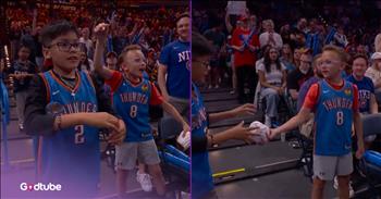 <p>An unexpected act of kindness from a young Oklahoma City Thunder fan will warm your heart. The little guy surprised his fellow Thunder fan by doing something no one saw coming. Watch the short but heartwarming clip to see what one basketball fan did for another.</p>

<p>Kindness is sorely lacking in society today. It seems that most people are out for themselves and couldn&rsquo;t care less about others' needs and concerns. As long as I get what I want, well, that&rsquo;s all that really matters; that&rsquo;s the kind of thinking and mindset most people exhibit.</p>

<p>That selfish, self-centered thinking can be spotted everywhere we look and go. Take a gander at any popular social media platforms, watch a few minutes of a national television broadcast or listen to anyone running for or currently in elected office, and you&rsquo;ll see several examples of it in no time. For the most part, people do not concern themselves with others' welfare and well-being. So, whenever we do see examples that go against the norm, especially when they come from some of the youngest members of society, we tend to sit up and take notice.</p>

<p><a href="https://x.com/NBA/status/2038827922388037893">In a clip posted on social media</a>, two young Oklahoma City Thunder fans are desperately hoping to snag a t-shirt thrown into the crowd.</p>

<p>At one point, one of the two young men had caught a t-shirt, but unfortunately, the other kid was not as lucky. He stood there, empty-handed and upset, realizing his efforts had been in vain. It was clear that he was not going to get a shirt.</p>

<p>However, then something happened that caught everyone, especially the other little basketball fan, by surprise. The child with the shirt, unprompted, tapped the other young man on the arm and gave him his shirt.</p>

<p>There aren&rsquo;t many people, let alone children, who would have done that. Sure, it was a small act of kindness, but we can never be sure when something we view as small will mean the world to someone else.</p>

<p><em><strong><a href="https://www.godtube.com/bible/ephesians/4-32">Ephesians 4:32</a></strong> &ldquo;And be kind to one another, full of pity, having forgiveness for one another, even as God in Christ had forgiveness for you.&rdquo;</em></p>
